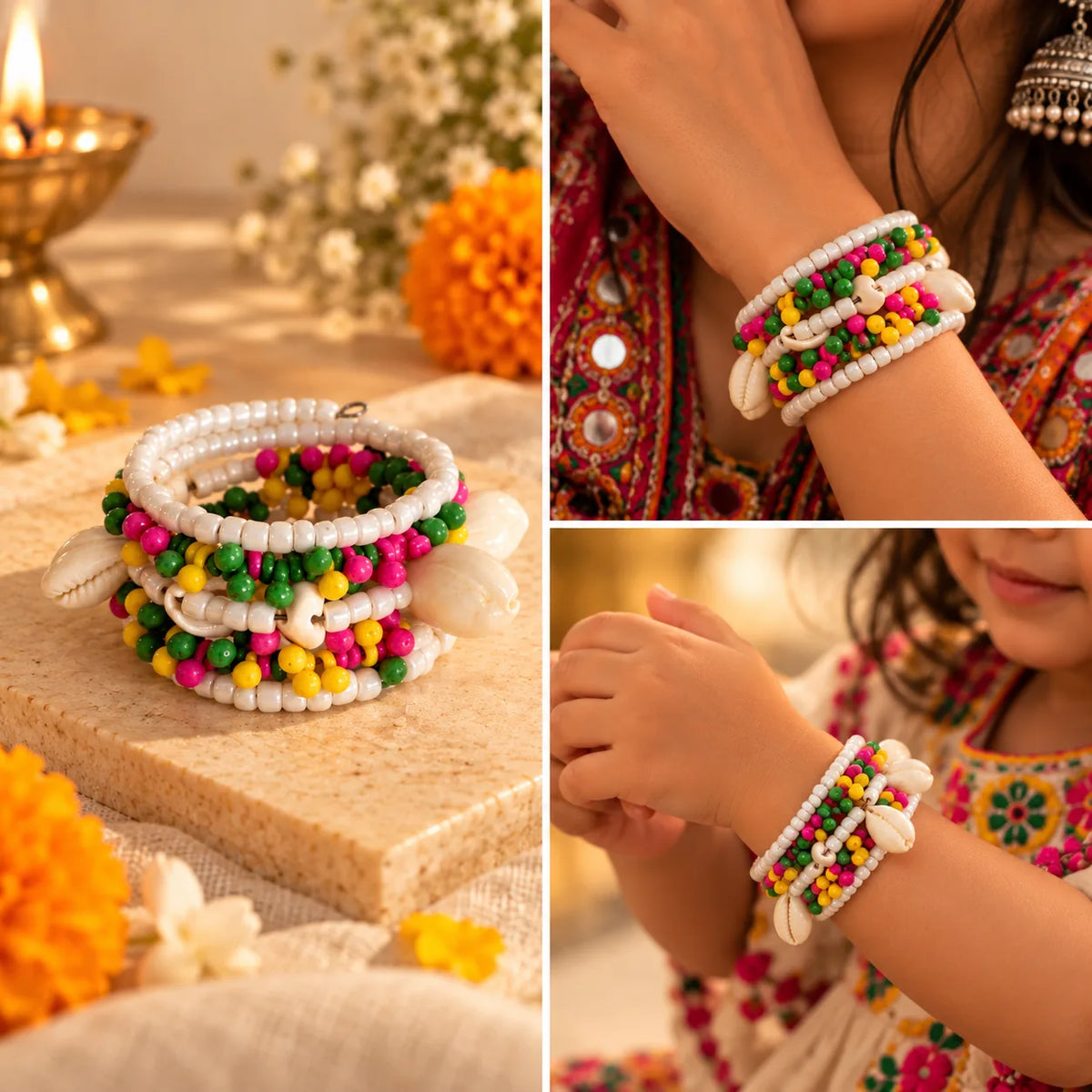 Antique Silver Beaded Bangle