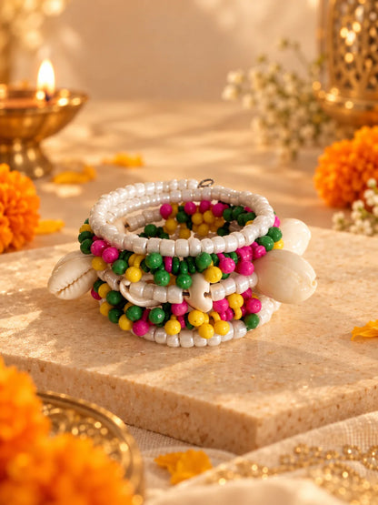 Antique Silver Beaded Bangle