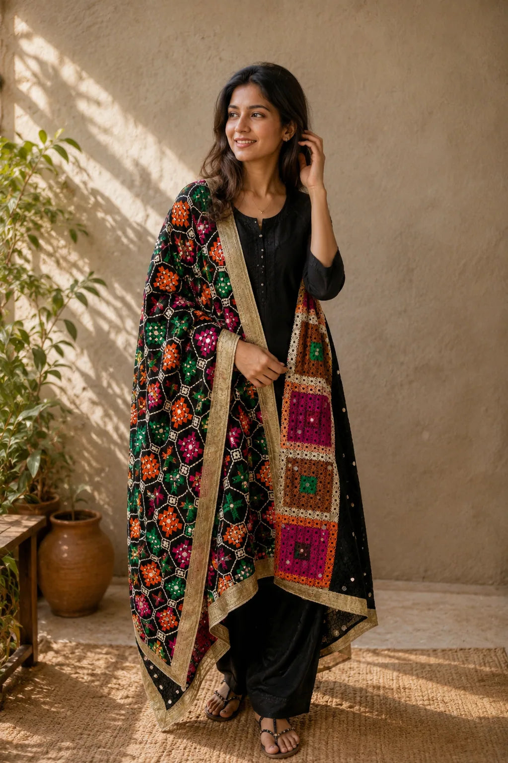 Designer Yellow Dupatta for Women