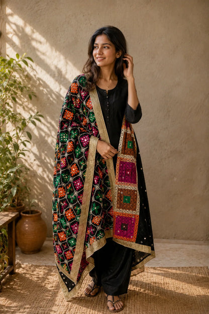 Designer Yellow Dupatta for Women