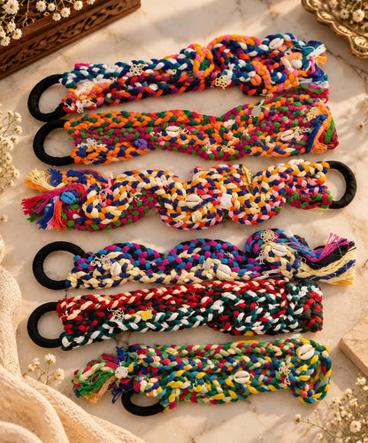 Multicolor Braided Hair Accessories