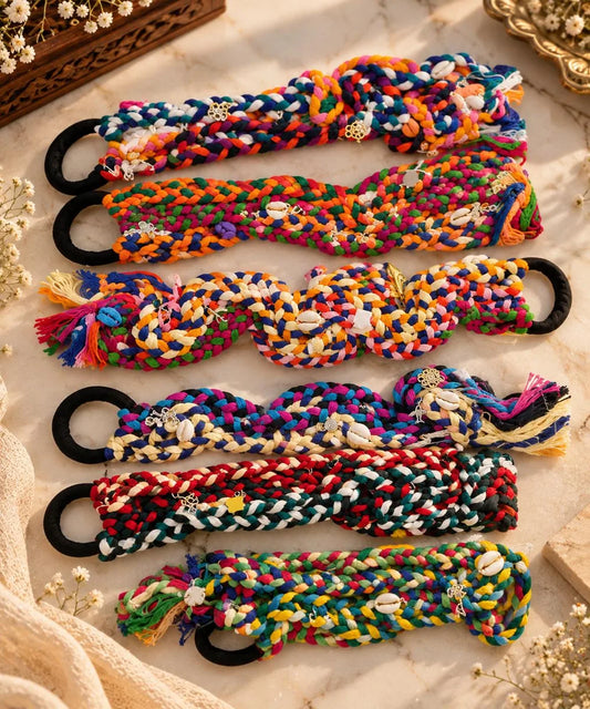 Multicolor Braided Hair Accessories