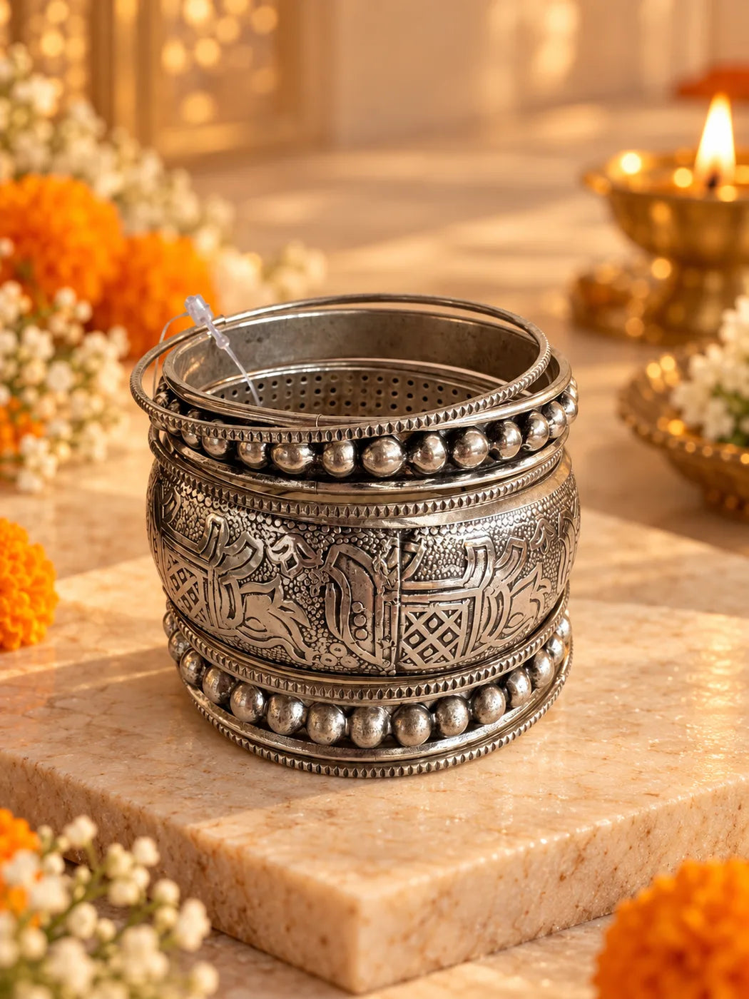 Oxidized Silver Statement Bangle