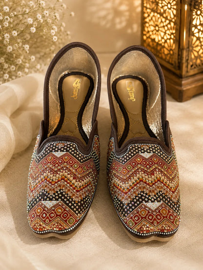The Chits Tribal Mosaic Beaded Women's Jutti